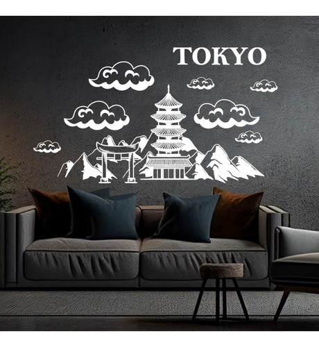 Vinil Decorativo P/pared Viajes Tokio 120x60cm