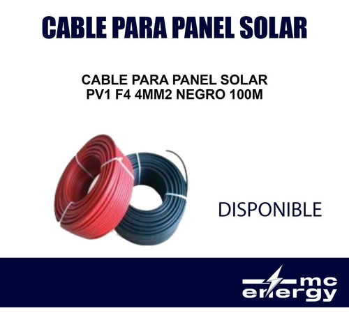 Cable Para Panel Solar Pv1 F4 4mm2 100m