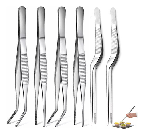 Pinzas De Cocina De Precisión Para Chef O Para Enchapar, 6 U