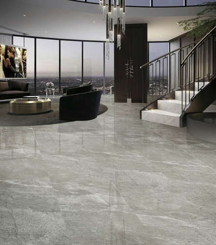 Pura Porcelanato Español Savoy Gris 60x1.20 Marmoleado 