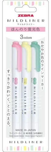 Bolígrafo Fluorescente Zebra Mildliner Wkt7-3c-n [productos