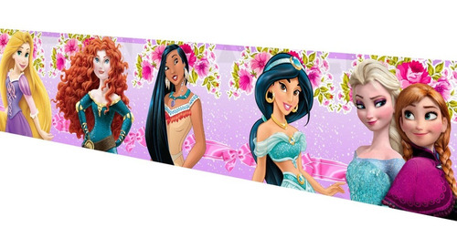 Cinta Cenefa Decorativa 12,5cm X 135cm Princesas Frozen 