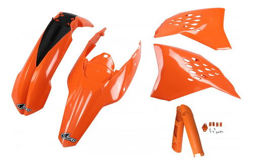 Kit Plástico Ktm Exc 09-11 Exc-f 2011 Laranja Ufo