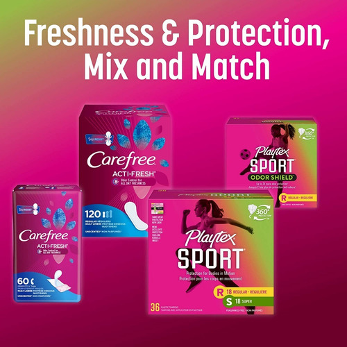Playtex Pack 48 Tampones Deportivos Regular Superabsorbente