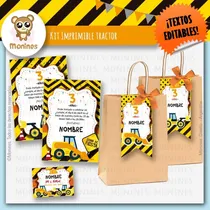 Comprar Kit Imprimible Tractor - Tractores ¡textos Editables!