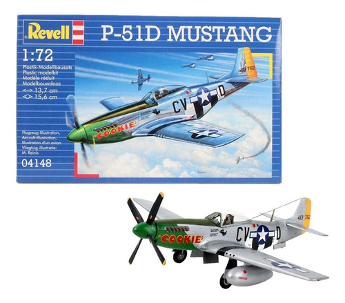 Avión P-51d Mustang 1/72 Model Kit Revell