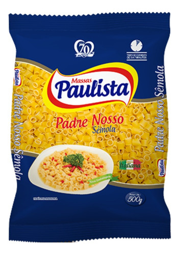 3 Macarrão Semola Paulista Padre Nosso 500g Cada