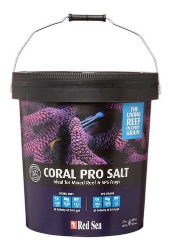 Imagen 2 de 7 de Sal Marina Corales Y Arrecifes Coral Pro Red Sea 22kg (660l)