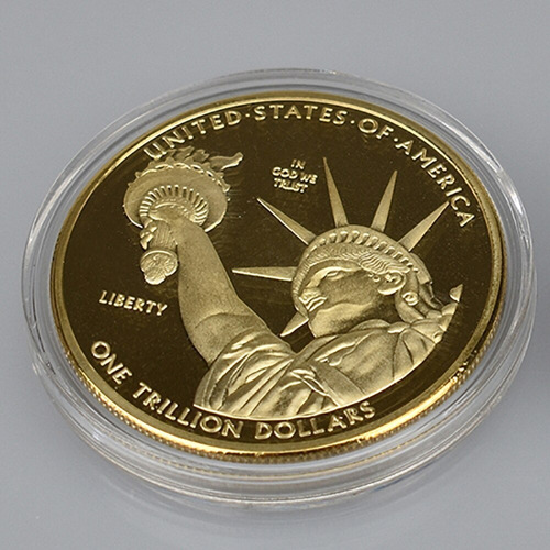 Moneda 1 Trillón De Dólares - Dorada