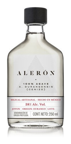 Imagen 1 de 7 de Mezcal Aleron - Agave Cenizo - 250 Ml | 1 Botella