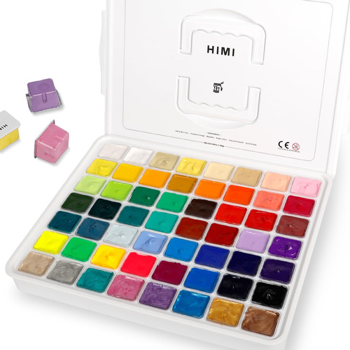 Himi - Juego De Pintura Gouache, 56 Colores X 1.0 Fl Oz/1 Oz