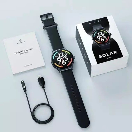 Relogio Smartwatch Inteligente Haylou Solar Lite 46mm Prata Caixa Prateado Pulseira Prateado Bisel Prateado