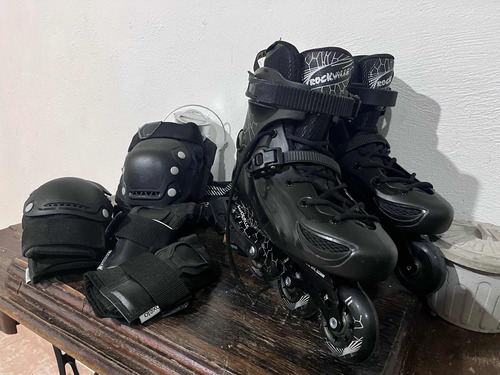 Patines En Línea Rockville Talla 4, Con Equipo De Protección