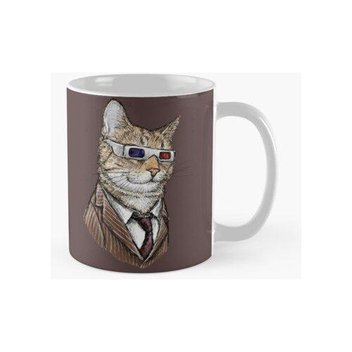 Taza 10º Doctor Mew Gafas 3d Calidad Premium