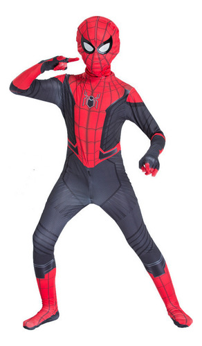 Disfraz De Spiderman Negro Traje De Fiesta De Cosplay [f]