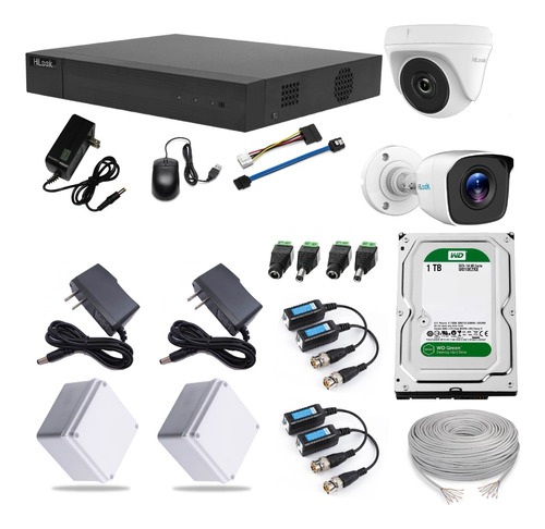 Kit Cámaras Seguridad 4 Mp Hilook 4 Ch + 2 Cam 2k + D.d Cctv