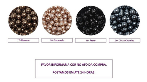 Perola Abs Inteira C/furo 10mm 250 Unidades - Menor Preço