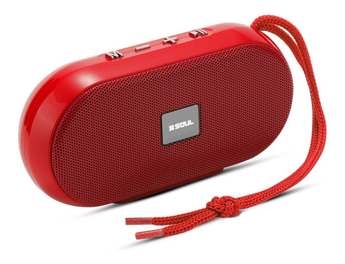 Parlante Bluetooth Usb Soul Xs350 Pocket Entrada 3.5 Correa Color Rojo