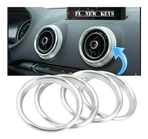 Embellecedores Aluminio Ventilas Aire Audi A3 S3 Rs3 Q2