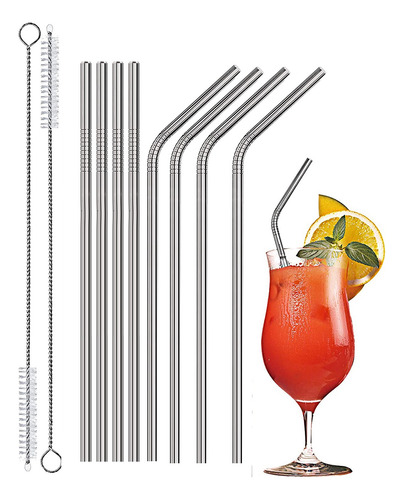 Pajitas Para Beber, Tinte Ecológico De 8.5 Pulgadas Para Paj