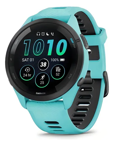 Relógio Garmin Forerunner 265 Music Amoled Aqua 46 mm, cor Relógio Garmin Forerunner 265 Music Amoled Aqua 46 mm, cor
