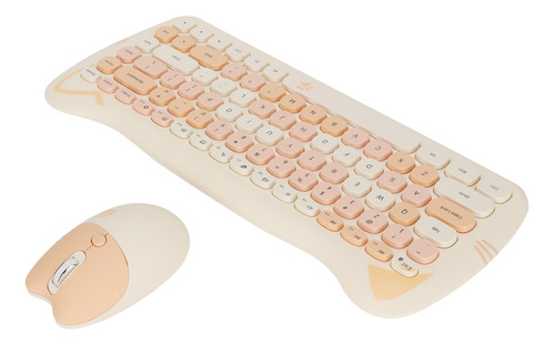 Juego De Teclado Y Ratón Con Forma De Gato, 2,4 G, Inalámbri