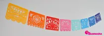Comprar Guirnaldas, Banderines Mexicanos De Friselina Gruesa X16