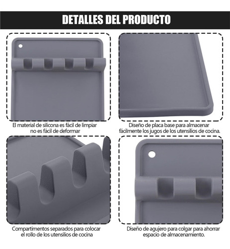 Porta Utensilios Silicona, Porta Utensilios Cocina De 2 Pcs