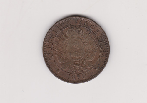 Moneda Argentina 2 Centavos Año 1890 Excelente -