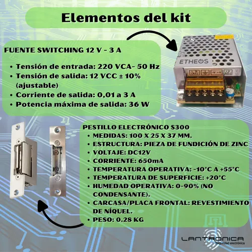 Kit Control De Acceso Biometrico A301 12v