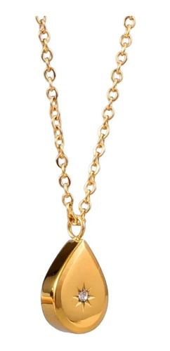 Remate!! Collar Gota Diamante Oro 18kt Mujer 1701e