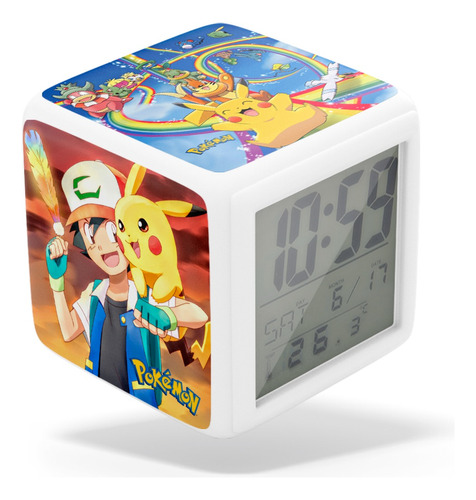 Reloj Despertador Multiluces - Pokemon - Pikachu