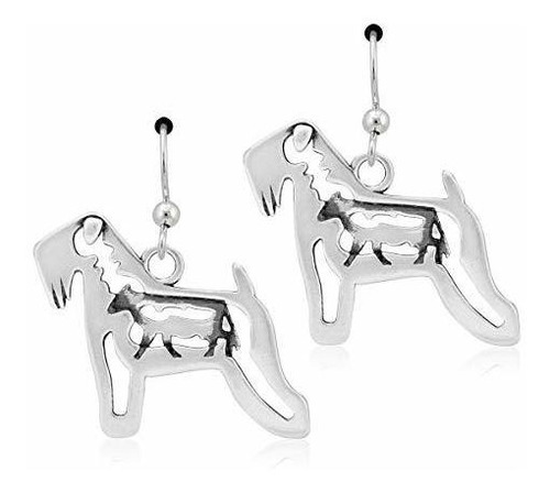 Aretes Anzuelo - Sterling Silver Soft Coated Wheaten Terrier