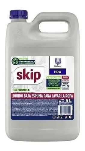 Jabón Líquido Skip Lavandería Regular Botella 5 l