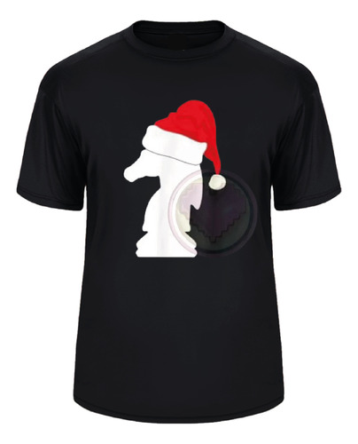 Playera De Navidad Pieza Ajedrez Navideño T-shirt Hombre M13