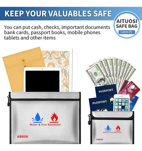 Bolso Incombustible Del Documento, Bolso Incombustible De...
