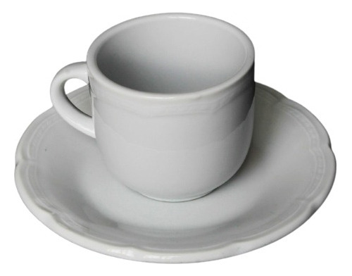 Taza Cafe Con Plato Renacimiento Blanco 1800 Tsuji Precio Por 6 Unidades Sello Primera Calidad