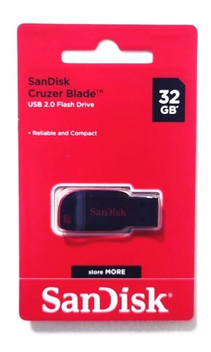 Pendrive Sandisk Cor Preto Sem tampa