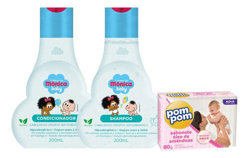  Kit Infantil Shampoo E Condicionador Cabelo E Corpo Bebê