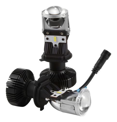 Imagem 3 de 7 de Par Kit Conversao Led Eliptico H4 6500k 12v 36w 5200lm Carro