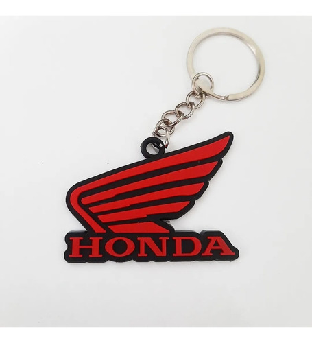 Llavero De Silicona Honda Rojo Moto Auto