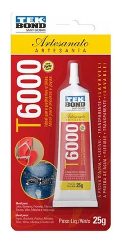 Cola Permanente Tekbond T6000 25gramas Ideal P/ Artesanato