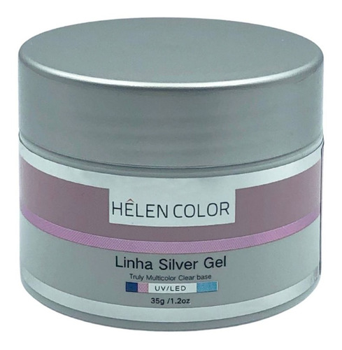 Gel Para Unhas De Gel Helen Color Silver Clear Base 35g