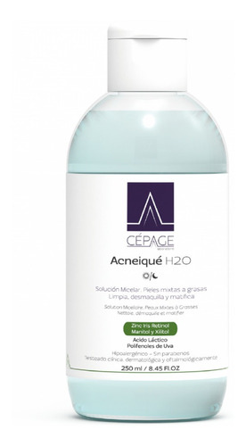 Agua Micelar Acneique H2o Cepage X 245 Ml