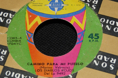 Jch- Los Diablos Rojos Camino Para Mi Pueblo Cumbia 45 Rpm