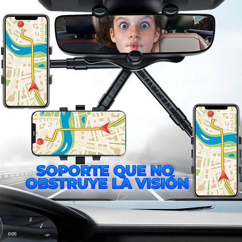 Soporte Universal De Celular Para Coche Espejo Retrovisor