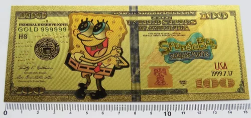 Cédula Nota Comemorativa Bob Esponja - Mini71 na Web