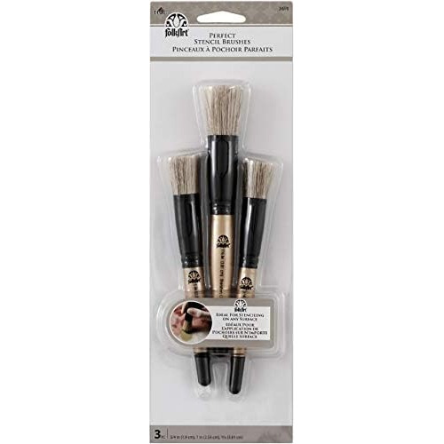 Juego De 3 Pinceles De Estarcido   Stencil Brush Set, V...