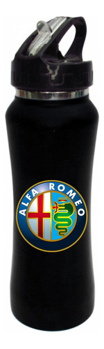 Termo Pitillo Alfa Romeo Racing Botilito Aluminio Negro Xgt