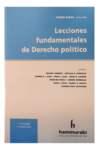 Lecciones Fundamentales De Derecho Politico - Risso, Guido I